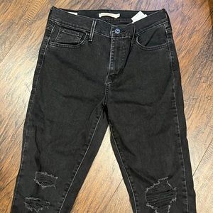 Levi’s 720 distressed dark grey jeans